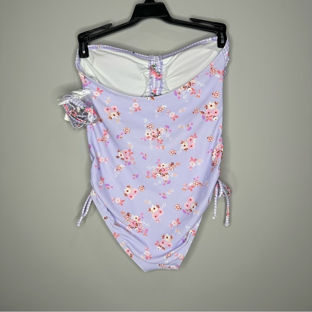 Decree Floral One Piece in Purple and Pink - Picture 4 of 5